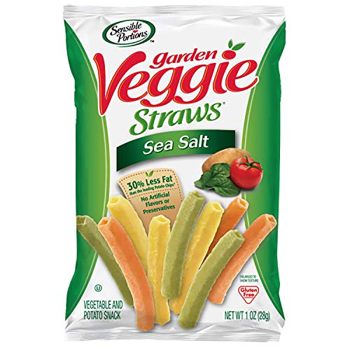 Sensible Portions Garden Veggie Straws, Sea Salt, 1 oz. (Pack of 6)