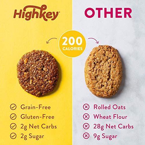 HighKey Keto Snacks Breakfast Bars Cookies - Low Carb Vegan Granola Energy Bar - Gluten Free Soft Baked Cookie - Healthy Snack Food - Ketogenic, Diabetic Paleo Friendly Individually Wrapped - Banana - Image 6