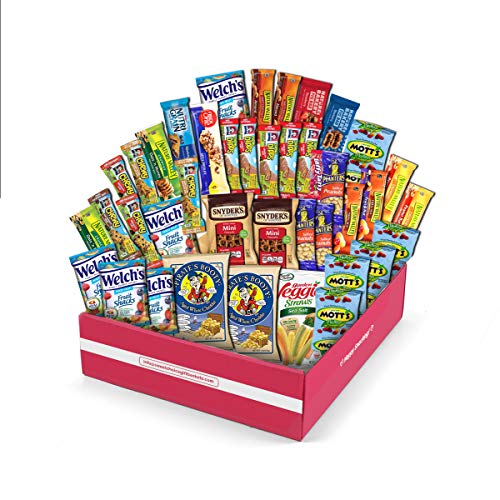 Healthy Care Package (40 Count) Natural Bars Nuts Fruit Health Nutritious Snacks Variety Gift Box Pack Assortment Basket Bundle Mix Sample College Student Office Fall Final Exams Christmas