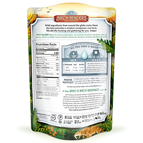 Paleo Pancake and Waffle Mix by Birch Benders, Low-Carb, High Protein, High Fiber, Gluten-free, Low Glycemic, Prebiotic, Made with Cassava, Coconut & Almond Flour, 12 Ounce - Image 2