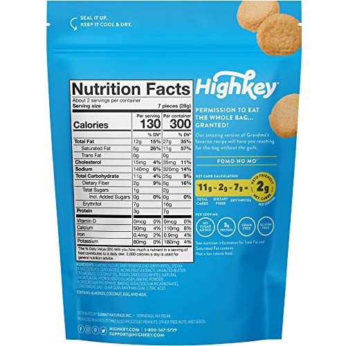 HighKey Keto Cookies - Low Carb Snacks - No Sugar Added Snack - Grain & Gluten Free Food - Healthy Foods - Paleo, Ketogenic, Diabetic Diet Friendly Sweets - Protein Cookie Dessert Treats - Lemon - Image 7