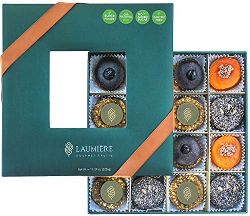 Laumière Gourmet Fruits - Superfood Parfait Collection - Healthy Gift Basket - Nutritious Recipes with Super Food, Fruits & Nuts - No Added Sugar - Gluten Free - Square