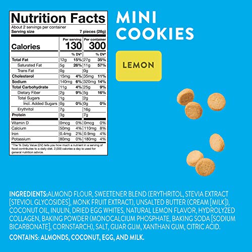 HighKey Keto Cookies - Low Carb Snacks - No Sugar Added Snack - Grain & Gluten Free Food - Healthy Foods - Paleo, Ketogenic, Diabetic Diet Friendly Sweets - Protein Cookie Dessert Treats - Lemon - Image 5
