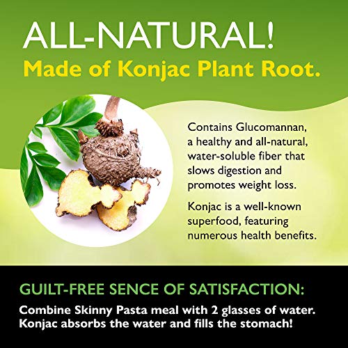 Skinny Pasta 9.52 oz - The Only Odor Free 100% Konjac Noodle (Shirataki Noodles) - Pasta Weight loss - Low Calorie Food - Healthy Diet Pasta - Noodles - 6-Pack - Image 6