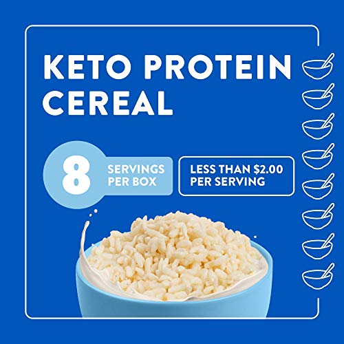 HighKey Keto Protein Breakfast Cereal - 0 Net Carb & Zero Sugar, Grain & Gluten Free Cereals Snack - Non GMO Food - Paleo, Diabetic, Ketogenic Diet Friendly Flakes - Healthy Grocery Foods - Frosted - Image 7