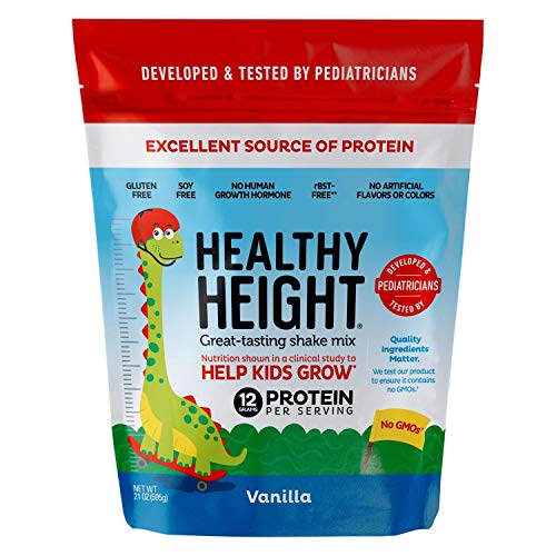 Healthy Height Kids Protein Powder (Vanilla) - Developed by Pediatricians - High in Protein Nutritional Shake to Supplement Child Growth - Contains Key Vitamins & Minerals to Gain Height & Weight