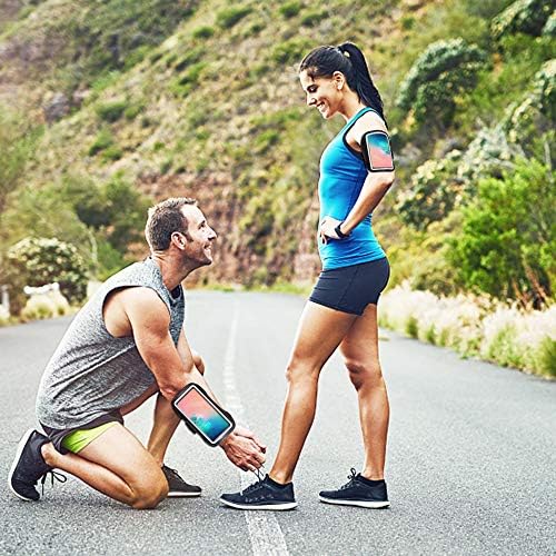 Galaxy S20+/S10+/S9+ Armband,RUNBACH Sweatproof Running Exercise Gym Cellphone Sportband Bag with Fingerprint Touch/Key Holder and Card Slot for Samsung Galaxy S20+/S10+/S9+ (Black) - Image 9