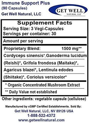 Immune Support Plus (90 Capsules) - Concentrated Herbal Blend - Dietary Supplement - 2 Pack - Image 2